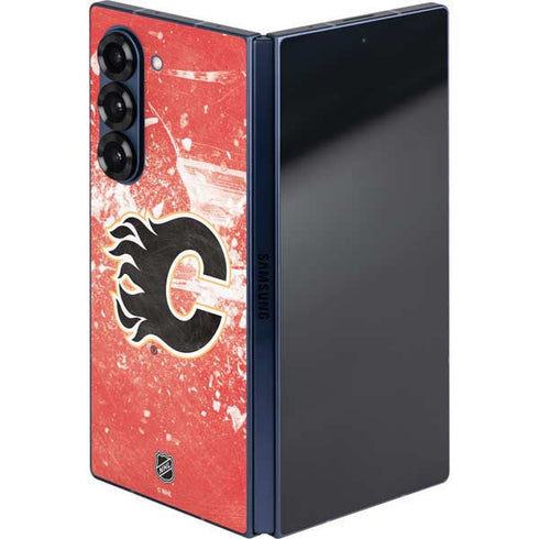NHL Calgary Flames Frozen Galaxy Z Fold6 Skin