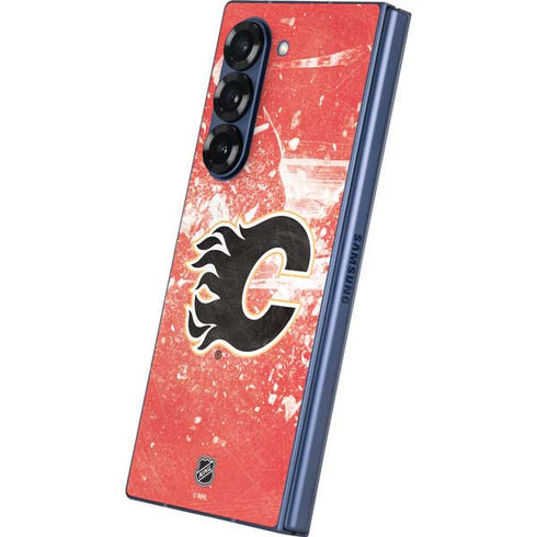 NHL Calgary Flames Frozen Galaxy Z Fold6 Skin