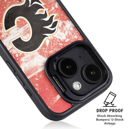 NHL Calgary Flames Frozen iPhone 13 Kickstand Case