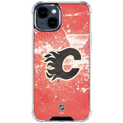 NHL Calgary Flames Frozen iPhone 15 Clear Case