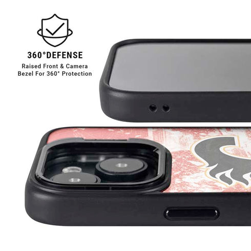 NHL Calgary Flames Frozen iPhone 15 Kickstand Case