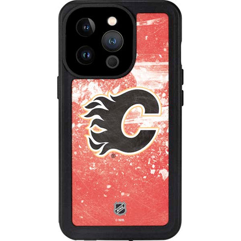 NHL Calgary Flames Frozen iPhone 15 Pro Waterproof Case