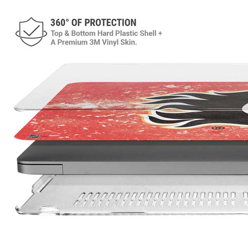 NHL Calgary Flames Frozen MacBook Pro 14in (2021-24) Case plus Skin