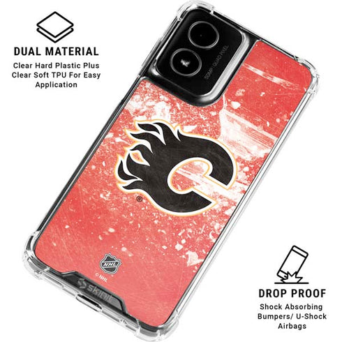NHL Calgary Flames Frozen Moto G Power 5G (2024) Clear Case