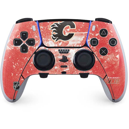 NHL Calgary Flames Frozen PS5 DualSense Edge Pro Controller Skin