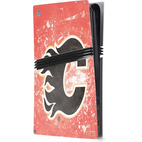 NHL Calgary Flames Frozen PS5 Pro Console Skin