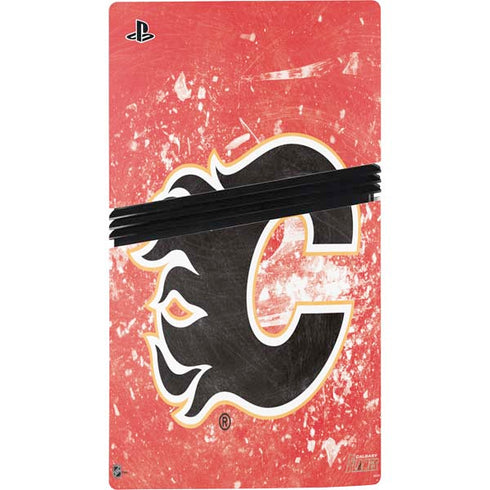 NHL Calgary Flames Frozen PS5 Pro Console Skin