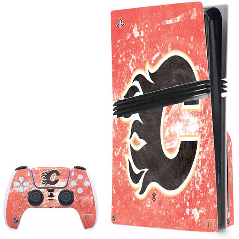 NHL Calgary Flames Frozen PlayStation PS5 Skins