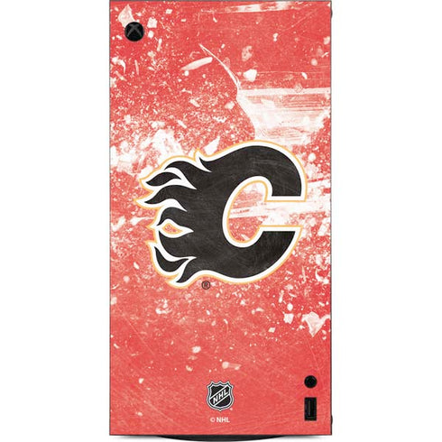 NHL Calgary Flames Frozen XBox Series X Digital Edition Console Skin