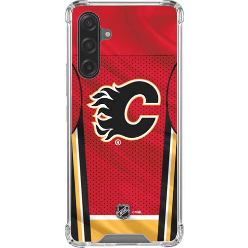 NHL Calgary Flames Home Jersey Galaxy A17 Clear Case