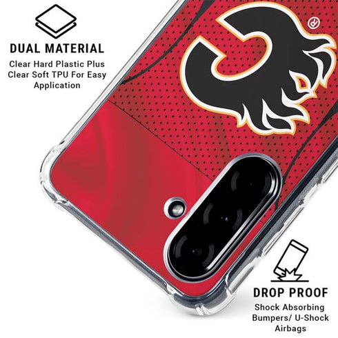 NHL Calgary Flames Home Jersey Galaxy A36 5G Clear Case