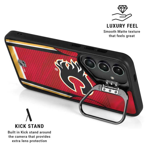NHL Calgary Flames Home Jersey Galaxy S24 Plus Kickstand Case