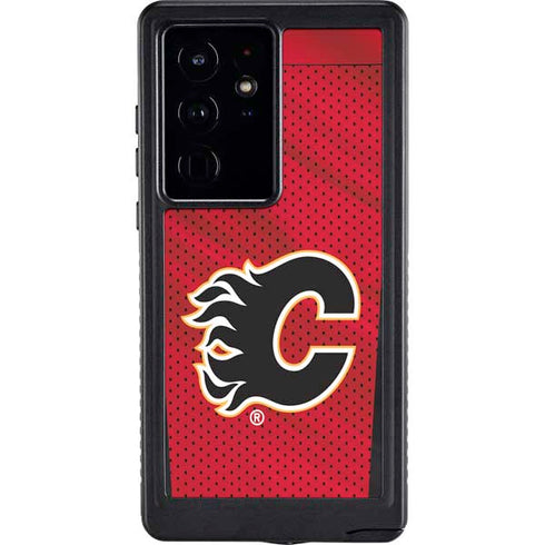 NHL Calgary Flames Home Jersey Galaxy S24 Ultra Waterproof Case