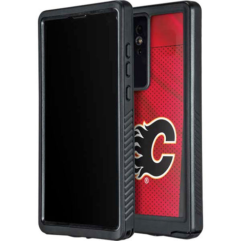 NHL Calgary Flames Home Jersey Galaxy S24 Ultra Waterproof Case