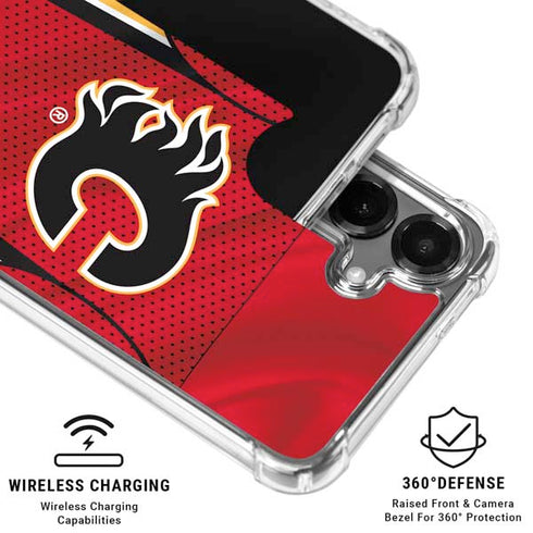 NHL Calgary Flames Home Jersey Galaxy S26 Plus Clear Case