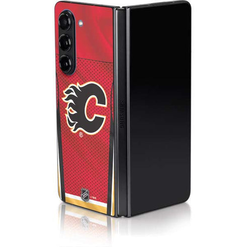 NHL Calgary Flames Home Jersey Galaxy Z Fold5 5G Skin