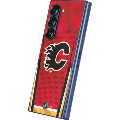 NHL Calgary Flames Home Jersey Galaxy Z Fold6 Skin