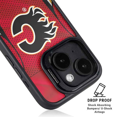 NHL Calgary Flames Home Jersey iPhone 14 Plus Kickstand Case
