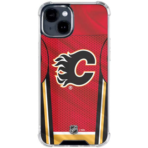 NHL Calgary Flames Home Jersey iPhone 15 Clear Case