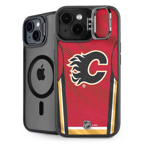 NHL Calgary Flames Home Jersey iPhone 15 Plus Kickstand Case
