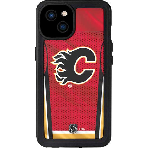 NHL Calgary Flames Home Jersey iPhone 15 Plus Waterproof Case
