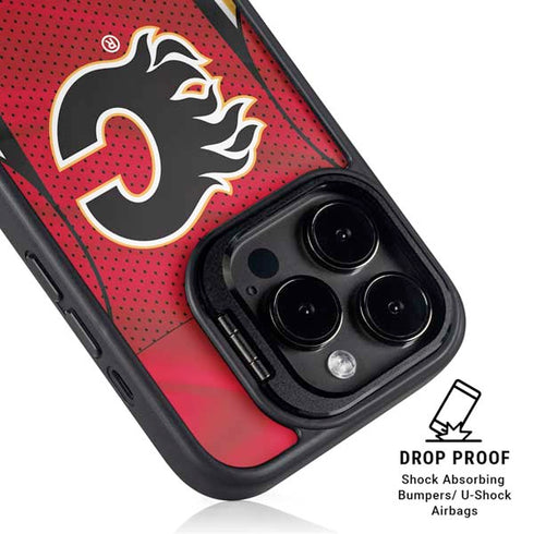 NHL Calgary Flames Home Jersey iPhone 15 Pro Max Kickstand Case