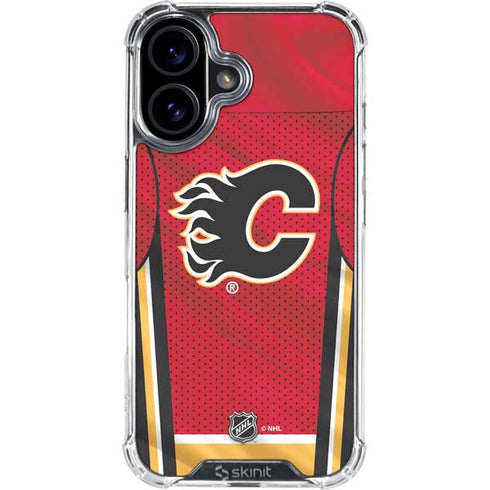 NHL Calgary Flames Home Jersey iPhone 16 Clear Case