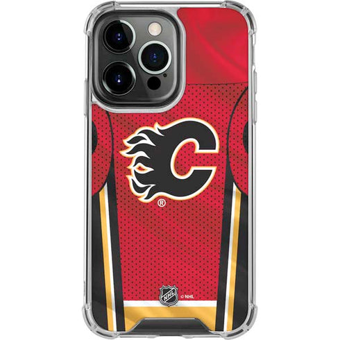 NHL Calgary Flames Home Jersey iPhone 16 Pro Max Clear Case