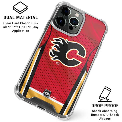 NHL Calgary Flames Home Jersey iPhone 16 Pro Max Clear Case