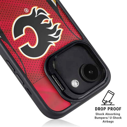 NHL Calgary Flames Home Jersey iPhone 16e Kickstand Case