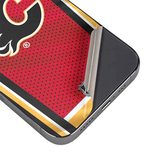 NHL Calgary Flames Home Jersey iPhone 16e Skin