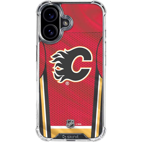 NHL Calgary Flames Home Jersey iPhone 17 Clear Case