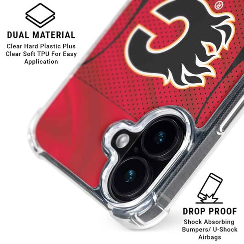NHL Calgary Flames Home Jersey iPhone 17 Clear Case