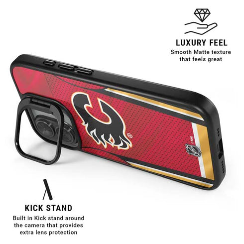 NHL Calgary Flames Home Jersey iPhone 17 Kickstand Case