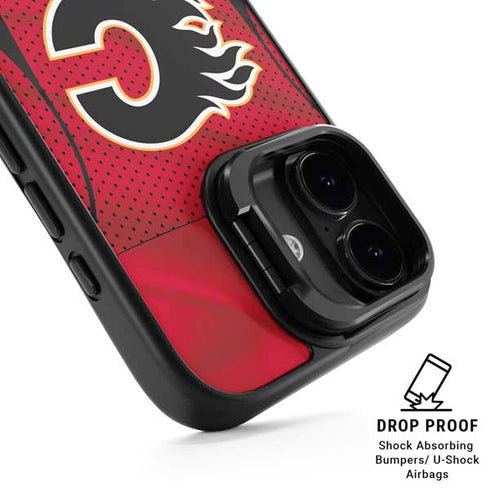 NHL Calgary Flames Home Jersey iPhone 17 Kickstand Case