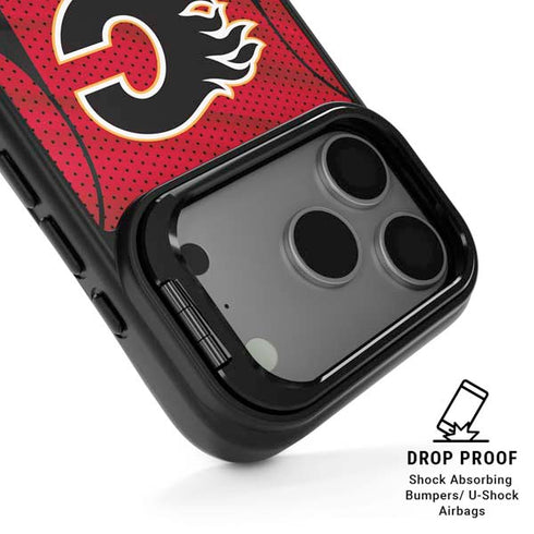 NHL Calgary Flames Home Jersey iPhone 17 Pro Kickstand Case