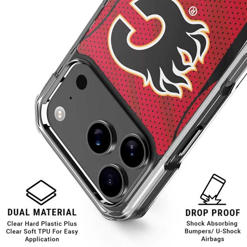 NHL Calgary Flames Home Jersey iPhone 17 Pro Max Clear Case