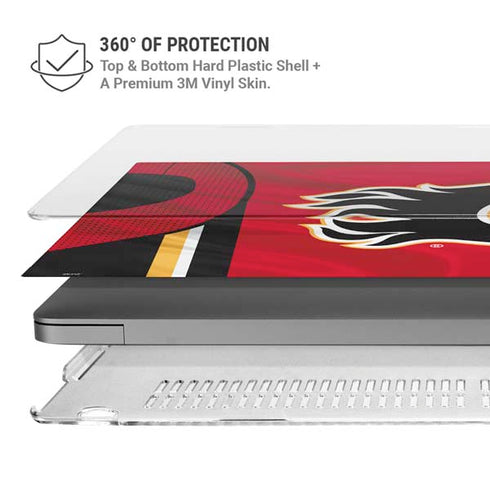 NHL Calgary Flames Home Jersey MacBook Pro 14in (2021-24) Case plus Skin