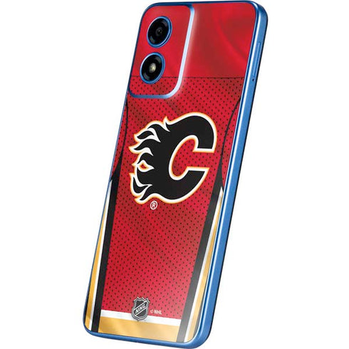 NHL Calgary Flames Home Jersey Moto G Play 4G (2024) Skin