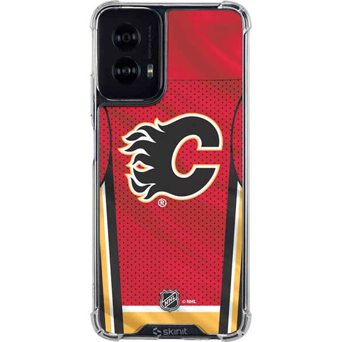 NHL Calgary Flames Home Jersey Moto G Power 5G (2024) Clear Case
