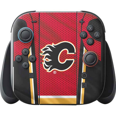 NHL Calgary Flames Home Jersey Nintendo Switch 2 (2025) with Joy-Con Skin