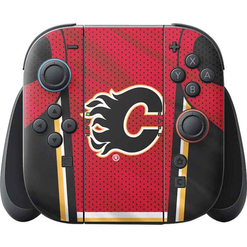 NHL Calgary Flames Home Jersey Nintendo Switch 2 (2025) Joy-Con Controller Skin