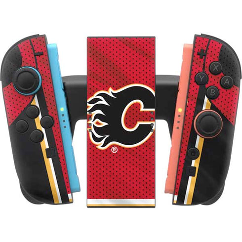 NHL Calgary Flames Home Jersey Nintendo Switch 2 (2025) Joy-Con Controller Skin