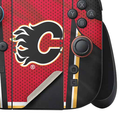 NHL Calgary Flames Home Jersey Nintendo Switch 2 (2025) Joy-Con Controller Skin