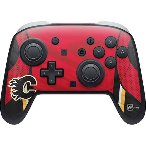 NHL Calgary Flames Home Jersey Nintendo Switch 2 (2025) Pro Controller Skin