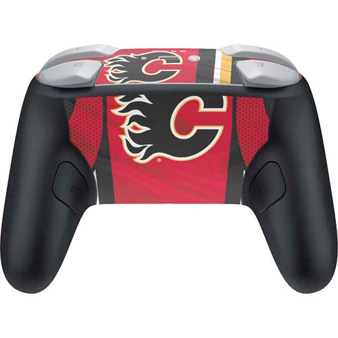 NHL Calgary Flames Home Jersey Nintendo Switch 2 (2025) Pro Controller Skin