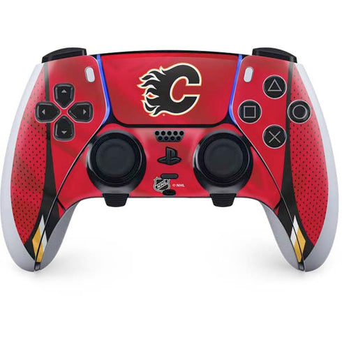 NHL Calgary Flames Home Jersey PS5 DualSense Edge Pro Controller Skin