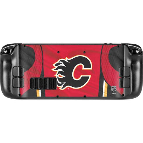 NHL Calgary Flames Home Jersey Steam Deck Handheld Gaming Computer Skin