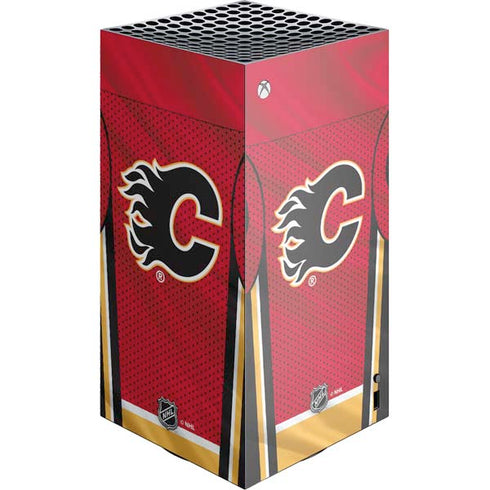 NHL Calgary Flames Home Jersey XBox Series X Digital Edition Console Skin