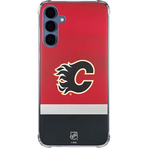 NHL Calgary Flames Jersey Galaxy A35 5G Clear Case